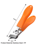 Precision Slanted Nail Clippers with Wide Jaw Opening - Anti-Splash Design for Effortless Grooming (FIZBI)