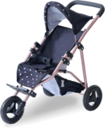 Olivia'S Little World Pin up Foldable Baby Doll Stroller- Jogging Style Doll Stroller with Canopy and Storage, Fits 15''-18'' Dolls, Pretend Play Toy for Girls Ages 3-6 - Image 2