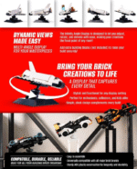 Infinity Angle Display - Building Block Display Stand - Works with Major Building Blocks - for Lego Display Stand - Compatible with Lego Decor Adjustable Stand - 2 Pack - - Image 9