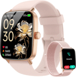 Women’s Smart Watch 1.85" with Bluetooth Calling, Fitness Tracker with Heart Rate, SpO2 & Sleep Monitor, 110+ Sports Modes, IP68 Waterproof – 2 Bands Included - Image 2