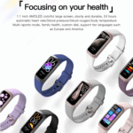 Keep Health Fitness Trackers for Women Men Amoled Step Counter Slim Thin 25 Sports Modes with Heart Rate Blood Pressure Monitor Alarm Stopwatch Timer Calories Burned IP68 Step Tracker Watch - Image 7