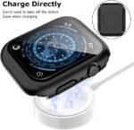 [2-Pack] Apple Watch Series 10 Case 46mm with Built-In Screen Protector – Shockproof Ultra-Thin Hard PC Full-Cover Protective Case (Black/Black) - Image 6