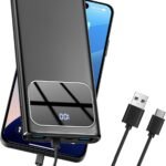 10000mAh Portable Charger with PD Fast Charging, USB-C In/Out Power Bank for iPhone 16/15/14/13 & Samsung S23/S22 Android Devices