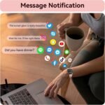 Women’s Smart Watch 1.85" with Bluetooth Calling, Fitness Tracker with Heart Rate, SpO2 & Sleep Monitor, 110+ Sports Modes, IP68 Waterproof – 2 Bands Included - Image 3