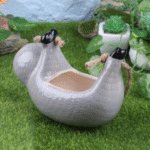 Cute Sloth Design Hanging Flower Pot, Creative Hanging Plant Pot for Home Garden Decoration, Porch Patio Lawn Backyard Home Garden Accessories, Garden Supplies - Image 6
