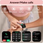 Women’s Smart Watch 1.85" with Bluetooth Calling, Fitness Tracker with Heart Rate, SpO2 & Sleep Monitor, 110+ Sports Modes, IP68 Waterproof – 2 Bands Included - Image 4