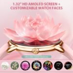 Women’s 1.32" AMOLED Smart Watch with Bluetooth Calls, Heart Rate & Sleep Tracking, Fitness/Meditation Modes, Waterproof Sports Tracker for Android & iOS – Pink - Image 3