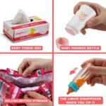 14 Pack Baby Doll Accessories, Baby Doll Feeding and Caring Set Includes Diaper Bag, Doll Diapers, Magic Bottle, Changing Mat for Girl Toddler Kid, Babies Pretend Play Set for Birthday Gift Christmas - Image 4