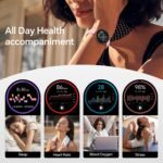 Women’s 1.27" Round Smart Watch with Bluetooth Calling, Fitness Tracker with Heart Rate/Sleep/SpO2, 110+ Sports Modes, IP68 Waterproof – Pink (2 Bands) - Image 5