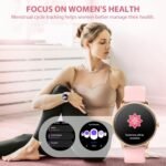 Women’s 1.32" AMOLED Smart Watch with Bluetooth Calls, Heart Rate & Sleep Tracking, Fitness/Meditation Modes, Waterproof Sports Tracker for Android & iOS – Pink - Image 5