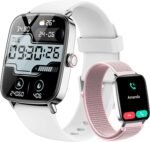 Women’s Smart Watch 1.85" with Bluetooth Calling, Fitness Tracker with Heart Rate, SpO2 & Sleep Monitor, 110+ Sports Modes, IP68 Waterproof – 2 Bands Included - Image 12