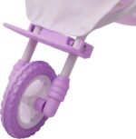 Olivia'S Little World Baby Doll Jogging-Style Stroller with Canopy, Seatbelt and Storage Space, Purple and White - Image 13