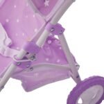 Olivia'S Little World Baby Doll Jogging-Style Stroller with Canopy, Seatbelt and Storage Space, Purple and White - Image 12