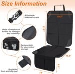 Car Seat Protector,2Pack Car Seat Cushion,With Thickest Padding and Non-Slip Backing,Waterproof 600D Fabric Car Seat Covers with Storage Pockets for Baby for Baby、Pet and All Types of Cars - Image 4