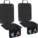 Car Seat Protector,2Pack Car Seat Cushion,With Thickest Padding and Non-Slip Backing,Waterproof 600D Fabric Car Seat Covers with Storage Pockets for Baby for Baby、Pet and All Types of Cars