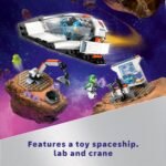 LEGO City Spaceship and Asteroid Discovery Toy Building Set, Gift for Kids Ages 4 Years Old and up Who Love Pretend Play, Includes 2 Space Crew Minifigures, Alien, Crystals, and Crane Toy, 60429 - Image 5