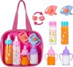 Baby Doll Feeding Set, 6-Piece My Sweet Baby Care Kit with Magic Disappearing Milk & Juice Bottles and Toy Pacifiers – Perfect for Baby Dolls & Stroller Play