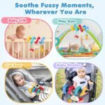 URMYWO Spiral Car Seat Toys for Babies 0-6 Months, Hanging Toy Fits Stroller, Developmental Sensory Baby Toy with Bell Crinkle Mirror, Baby Travel Gear Shower Gift for Boys Girls - Image 7