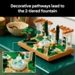 LEGO Icons Fountain Garden Building Set - DIY Kit for Adults, Ages 18+ - Miniature Craft Building Blocks for Home Decor, Display - Gift for Birthdays - with Cypress Trees and Grape Vines - 10359 - Image 5