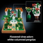 LEGO Icons Fountain Garden Building Set - DIY Kit for Adults, Ages 18+ - Miniature Craft Building Blocks for Home Decor, Display - Gift for Birthdays - with Cypress Trees and Grape Vines - 10359 - Image 6