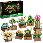 Flower Botanical Bonsai Building Set, 1 Box Succulent Building Toys, Lego Plant, Lego Flower, Home Decor, Birthday Gift for Adults and Kids, Birthday Gift Idea