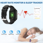 Smart Watch for Android & iOS Phones, 1.69" Touchscreen Fitness Tracker with Heart Rate & Blood Pressure Monitor, IP68 Waterproof Activity Watch with Pedometer & Bluetooth - Image 3