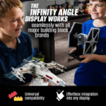 Infinity Angle Display - Building Block Display Stand - Works with Major Building Blocks - for Lego Display Stand - Compatible with Lego Decor Adjustable Stand - 2 Pack - - Image 8