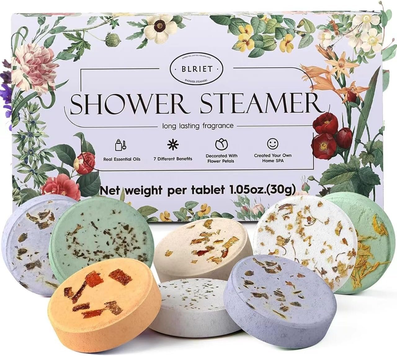 71IeFfOoyNL._AC_SL1280_ Shower Steamers Aromatherapy Gift Set – 8 Pack Spa Tablets for Stress Relief & Relaxation – Lavender, Eucalyptus & Mint Shower Bombs – Perfect Stocking Stuffers, Christmas, Birthday & Self-Care Gifts for Women, Teen Girls, Wife & Mom - Image 1