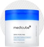 Medicube Zero Pore Pad 2.0 – Korean Exfoliating Toner Pads with AHA BHA for Pore Tightening, Blackhead Removal & Smooth Glass Skin | Dual-Textured Facial Pads, 70 Count