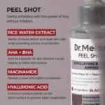 Dr. Melaxin Peel Shot Glow Rice Peeling Ampoule 80ml – Korean Skincare Exfoliating Ampoule for Face & Body, Gentle Daily Peeling, Dead Skin Cell Remover, Blackhead & Whitehead Treatment, Glass Skin Glow for All Skin Types - Image 3