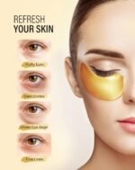 24K Gold Under Eye Patches with Collagen – Luxury Eye Mask for Dark Circles, Puffy Eyes & Wrinkles | Anti-Aging Hydrating Eye Masks (25 Pairs) - Image 4