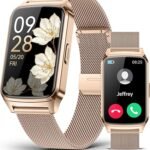 Fitness Tracker Watch for Women & Men, Step Counter Smart Band Compatible with iPhone & Android, IP68 Waterproof Activity & Sleep Tracker, 110+ Sports Modes, Heart Rate Monitor, 1.57” HD Display (Classic Gold)