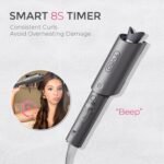 TYMO Automatic Rotating Curling Iron 1 Inch – Ionic Beach Waves Curling Wand, Ceramic Hair Curler with 500M Negative Ions, Dual Voltage, Lightweight Travel Curler for Smooth, Frizz-Free Curls - Image 2