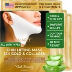 MAREE V Line Lifting Mask with 24K Gold & Collagen – Jawline Shaper Face Mask with Retinol & Hyaluronic Acid – Neck Tightening, Face Slimming & Double Chin Lift Mask for Women
